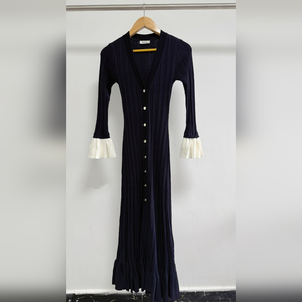 Sandro Two Tone Knit Maxi Dress - Picture 7 of 15
